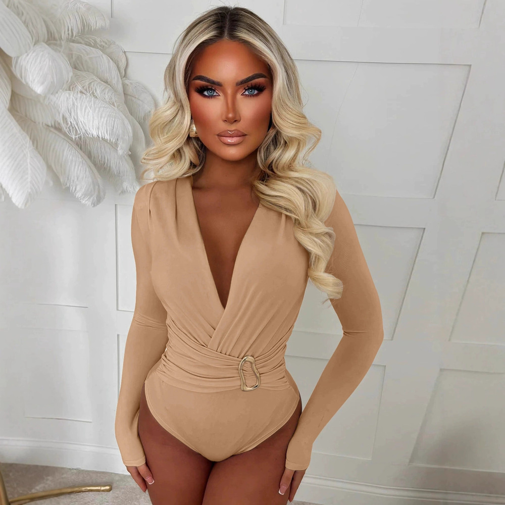 Zara High Neck Tight Long Sleeve Bodysuit for Fall Winter